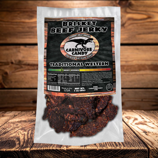 Traditional Western Brisket Beef Jerky | Premium Smoked Jerky