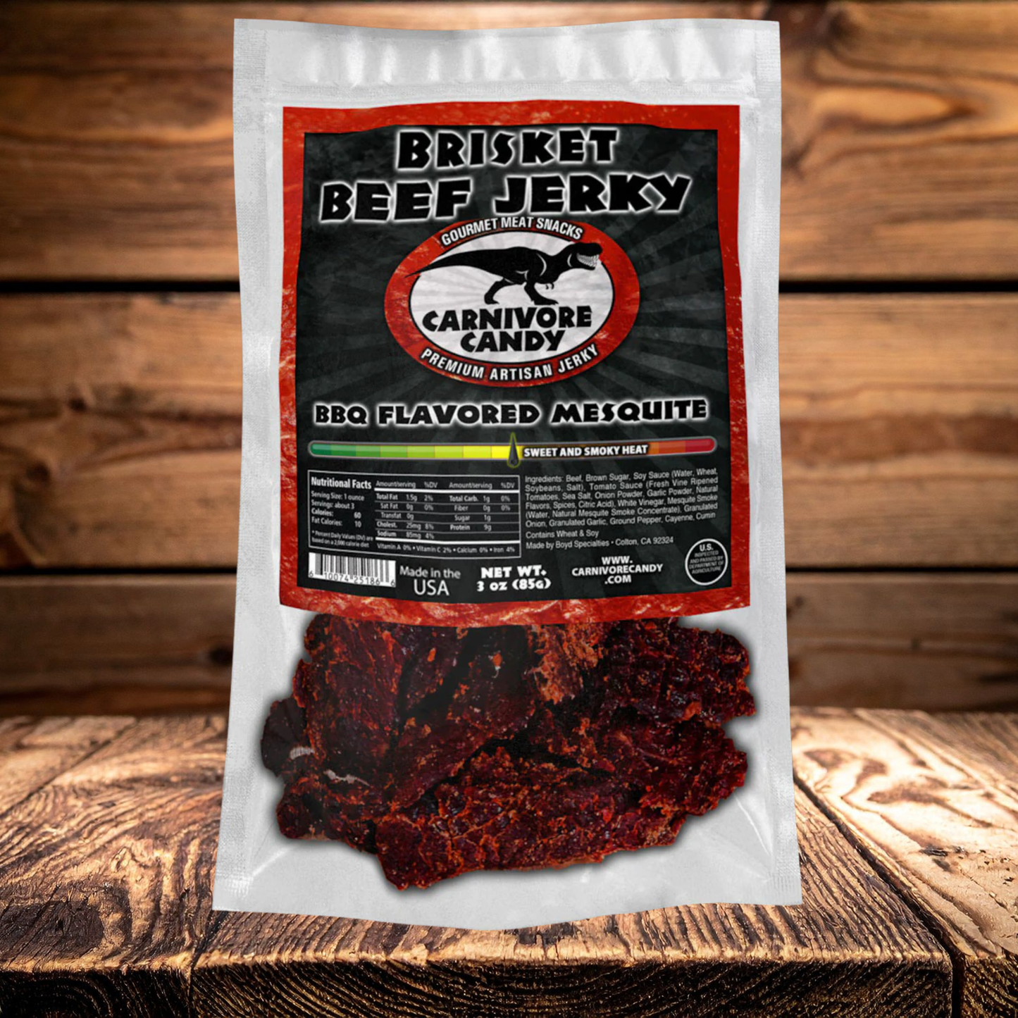 BBQ Mesquite Brisket Beef Jerky | Premium Smoked Jerky
