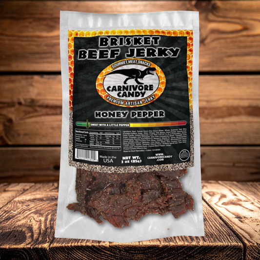 Honey Pepper Brisket Beef Jerky | Premium Smoked Jerky