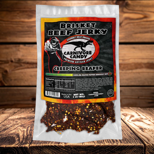 Creeping Reaper Brisket Beef Jerky | Extreme Heat Jerky