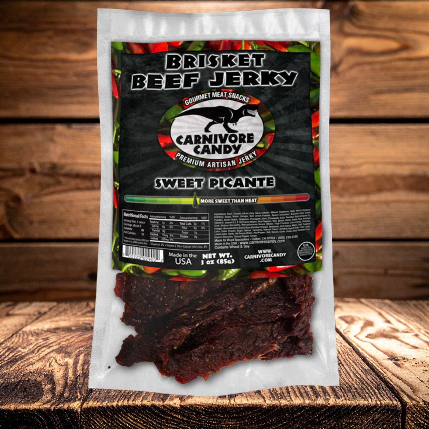 Sweet Picante Brisket Beef Jerky | Premium Smoked Jerky