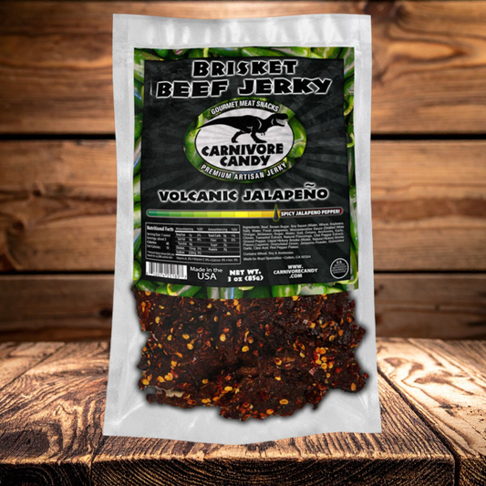 Volcanic Jalapeño Brisket Beef Jerky | Extra Hot Jerky